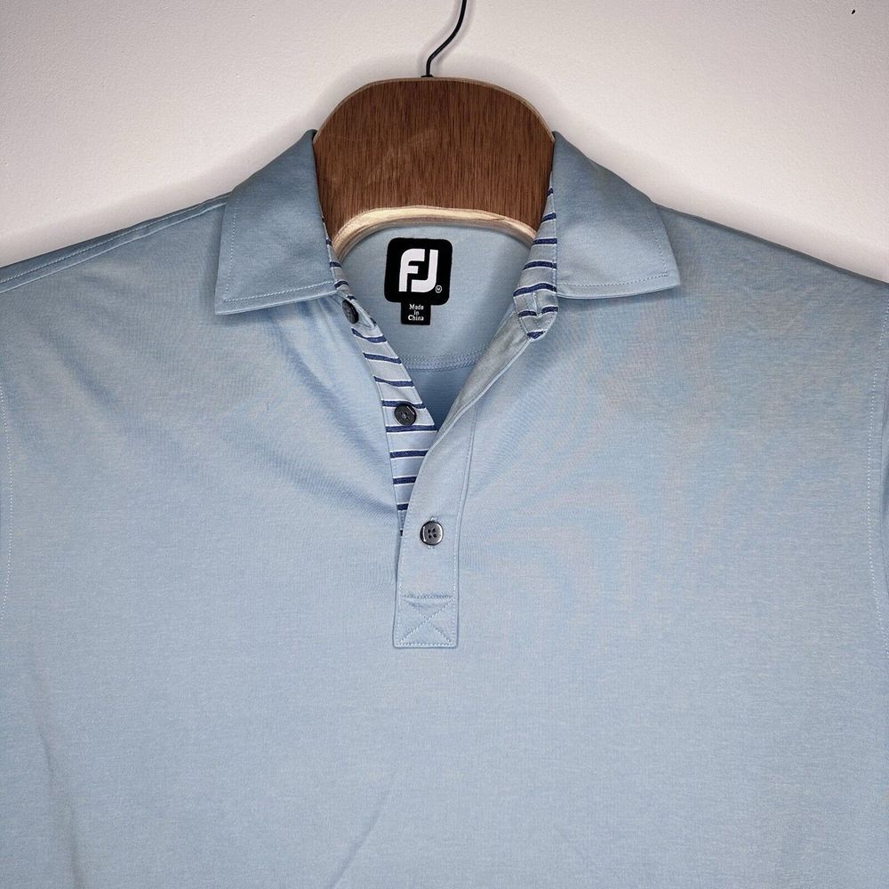 Footjoy Men's Golf Short Sleeve Blue Polo shirt Sz M